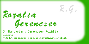 rozalia gerencser business card